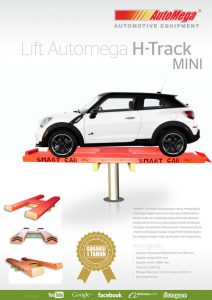 Hidrolik Lift  Cuci Mobil MINI H-Track 1,2M 1
